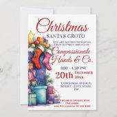 Weihnachtsfest Party Santa Grotto Einladung (Vorderseite)
