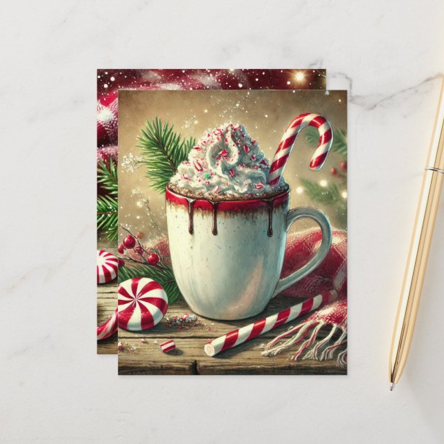 Weihnachtsfest Peppermint Mocha Scrapbook (Vorderseite/Rückseite Beispiel)
