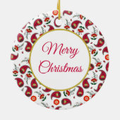 Weihnachtsfest personalisiert keramik ornament (Hinten)