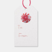 Weihnachtsfest Pfefferminz wirbeln Süßigkeiten Geschenkanhänger (Rückseite)