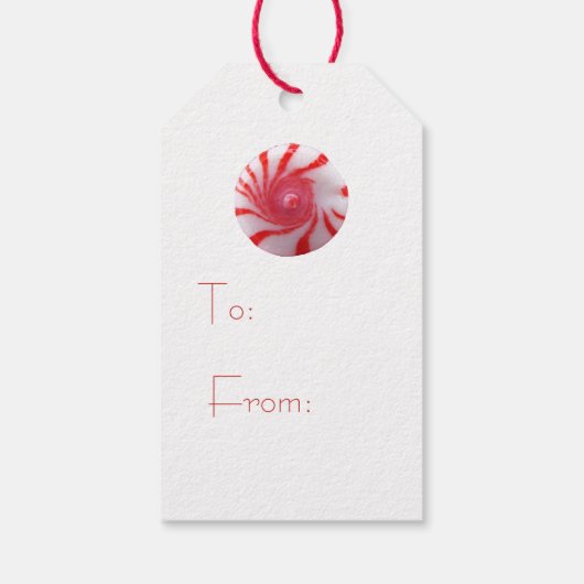 Weihnachtsfest Pfefferminz wirbeln Süßigkeiten Geschenkanhänger (Rückseite)