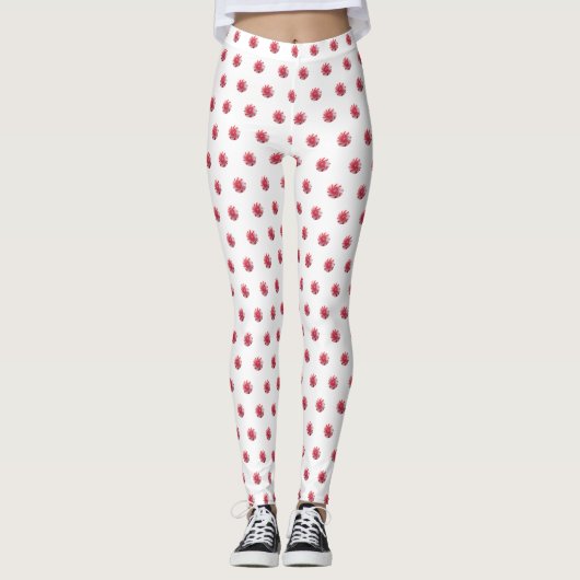 Weihnachtsfest Pfefferminz wirbeln Süßigkeiten Leggings (Vorderseite)