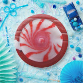 Weihnachtsfest Pfefferminz wirbeln Süßigkeiten Pappteller (Party)