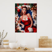 Weihnachtsfest Pinup Poster (Küche)
