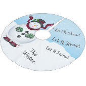 Weihnachtsfest Polyester Weihnachtsbaumdecke (Schrägansicht)