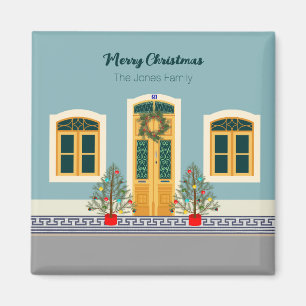 Weihnachtsfest Portugiesisches Haus Magnet