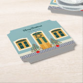 Weihnachtsfest Portugiesisches Haus Untersetzer (angewinkelt)