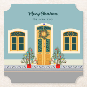Weihnachtsfest Portugiesisches Haus Untersetzer