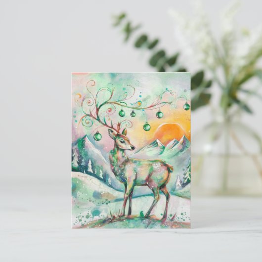 Weihnachtsfest Postkarte (Stehend Vorderseite)