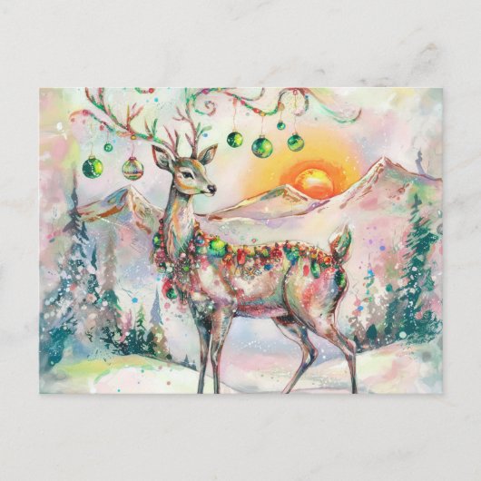 Weihnachtsfest Postkarte (Vorderseite)