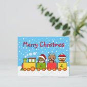 Weihnachtsfest Postkarte (Stehend Vorderseite)