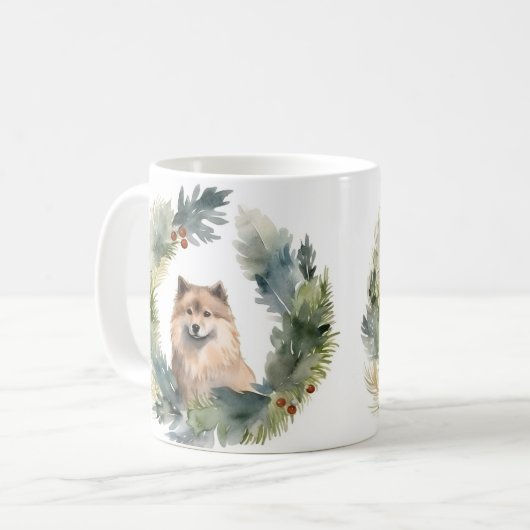 Weihnachtsfest-Pup Kaffeetasse (Vorderseite Links)