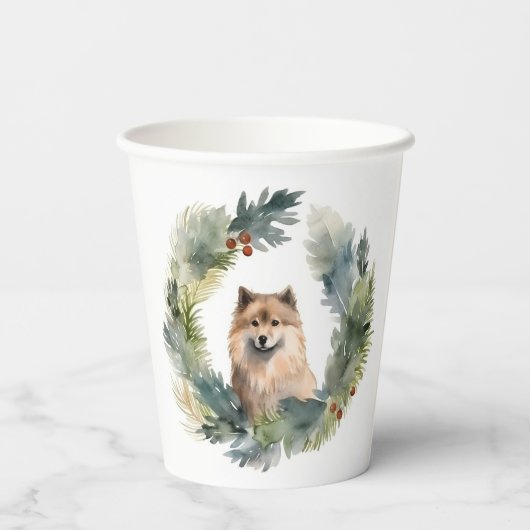 Weihnachtsfest-Pup Pappbecher (Rückseite)