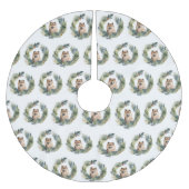 Weihnachtsfest-Pup Polyester Weihnachtsbaumdecke (Vorderseite)