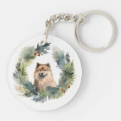 Weihnachtsfest-Pup Schlüsselanhänger (Rückseite)