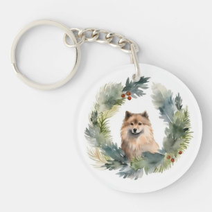 Weihnachtsfest-Pup Schlüsselanhänger