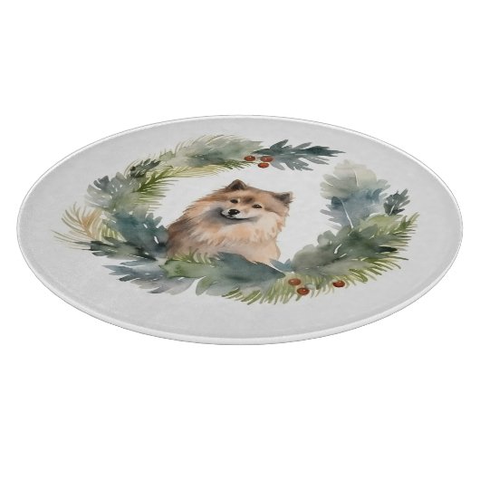 Weihnachtsfest-Pup Schneidebrett (Ecke)