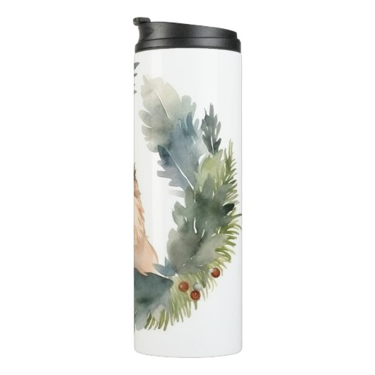 Weihnachtsfest-Pup Thermosbecher (Nach rechts gedreht)