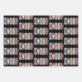 Weihnachtsfest Raccoon Opossum Winter Geschenkpapier Set (Vorderseite)