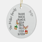 Weihnachtsfest Reindeer Namen Covid 2020 Custom Keramik Ornament (Links)