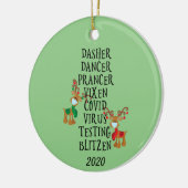 Weihnachtsfest Reindeer Namen Covid 2020 Keramik Ornament (Links)