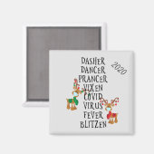 Weihnachtsfest Reindeer Namen Covid 2020 Magnet (Vorderseite/Rückseite)