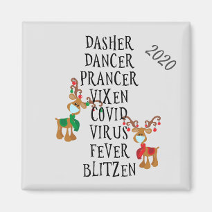 Weihnachtsfest Reindeer Namen Covid 2020 Magnet