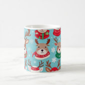 Weihnachtsfest Rentier mit Schneeflocken-Muster Kaffeetasse (Mittel)