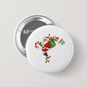 Weihnachtsfest Retro Weihnachten Vintag Button (Vorne & Hinten)