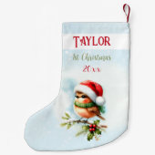 Weihnachtsfest Robin 1. Weihnachtsfeiertag Strumpf Kleiner Weihnachtsstrumpf (Rückseite)