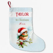 Weihnachtsfest Robin 1. Weihnachtsfeiertag Strumpf Kleiner Weihnachtsstrumpf (Vorderseite)