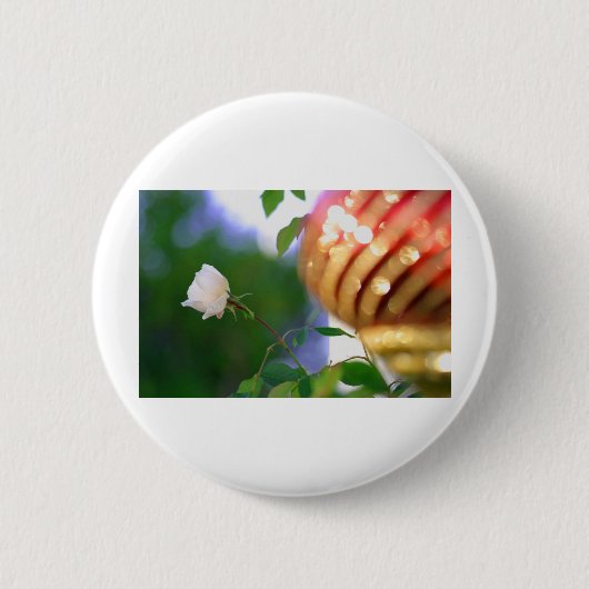 Weihnachtsfest-Rose Button (Vorderseite)