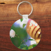 Weihnachtsfest-Rose Schlüsselanhänger (Vorderseite)