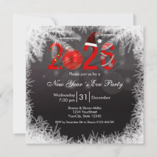 Weihnachtsfest Rot  2026 Silvesterparty Einladung