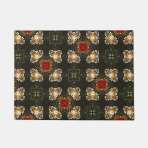 Weihnachtsfest Rot Kreuz abstrakte Molkereien Fußmatte