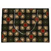 Weihnachtsfest Rot Kreuz abstrakte Molkereien Große Geschenktüte (Vorderseite)