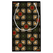 Weihnachtsfest Rot Kreuz abstrakte Molkereien Kleine Geschenktüte (Rückseite)