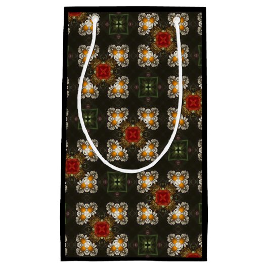 Weihnachtsfest Rot Kreuz abstrakte Molkereien Kleine Geschenktüte (Vorderseite)