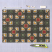 Weihnachtsfest Rot Kreuz abstrakte Molkereien Seidenpapier (Handwerk)