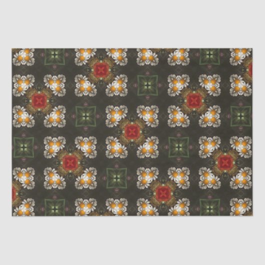 Weihnachtsfest Rot Kreuz abstrakte Molkereien Seidenpapier (Vorderseite)