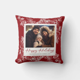 Weihnachtsfest Roter Botanischer Garten Kissen
