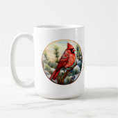 Weihnachtsfest Roter Kardinal Holly Berries Kaffeetasse (Links)