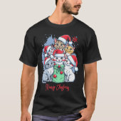 Weihnachtsfest Roter Katze - Fetisch Urlaub T-Shirt (Vorderseite)