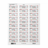 Weihnachtsfest-Rücksendeadressen-Aufkleber (Vorne)