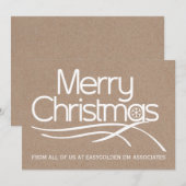 Weihnachtsfest rustikale Typografie Feiertagskarte (Vorne/Hinten)