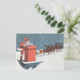 Weihnachtsfest - santa feiertagspostkarte