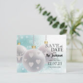 Weihnachtsfest - Save the Date Ankündigungspostkarte (Stehend Vorderseite)