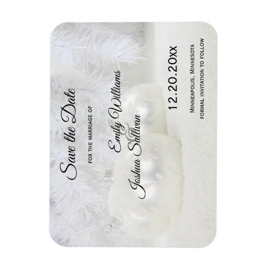 Weihnachtsfest Save the Date Magnet (Vertikal)