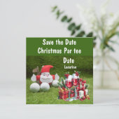 Weihnachtsfest Save the Date mit Santa (Stehend Vorderseite)