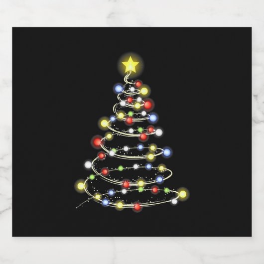 Weihnachtsfest Schaumweinetikett (Einzelnes Label)